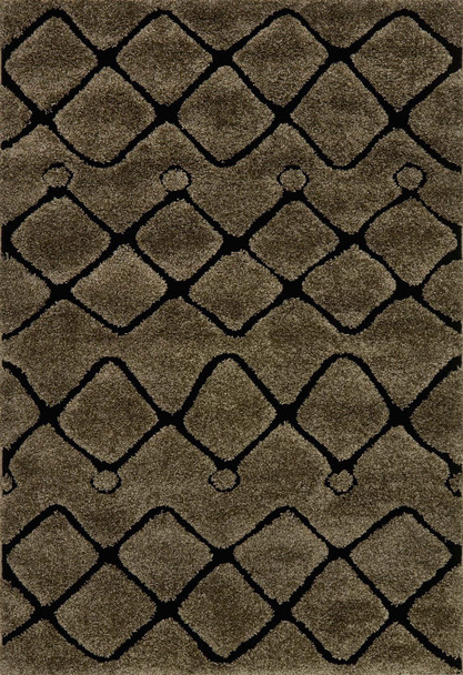 Loloi Enchant En-25 Smoke / Black Power Loomed Area Rugs