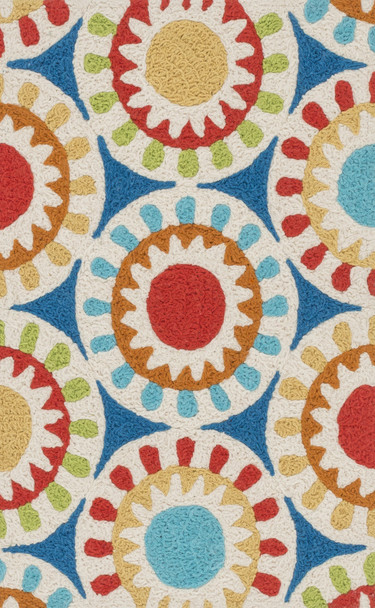 Loloi Angelou Han17 Blue / Multi Hooked Area Rugs