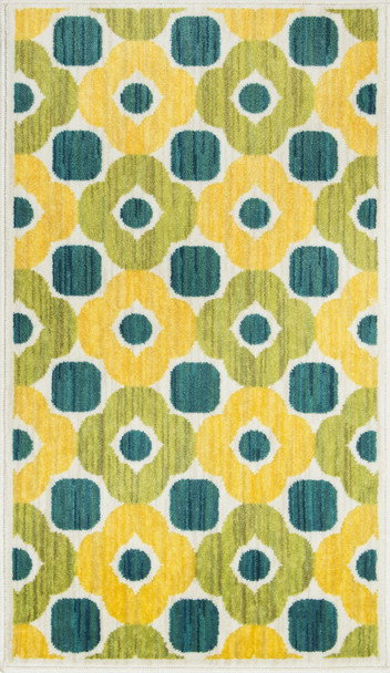 Loloi Isabelle His02 Green / Multi Power Loomed Area Rugs