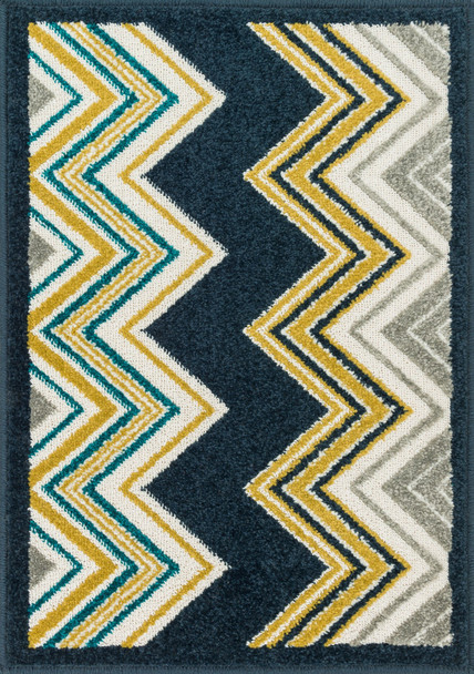 Loloi Terrace Htc11 Navy / Multi Power Loomed Area Rugs