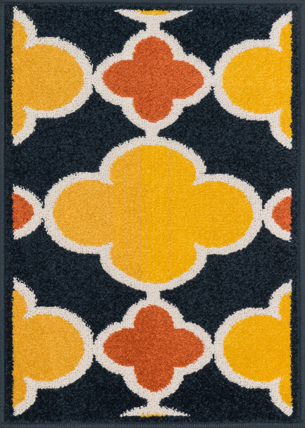 Loloi Terrace Htc19 Navy / Lemon Power Loomed Area Rugs