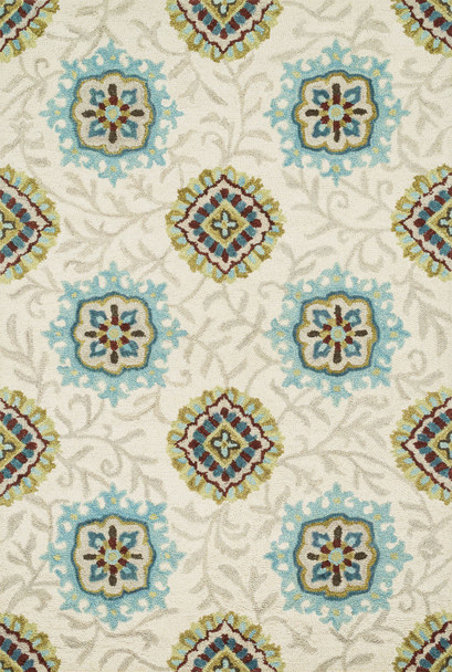 Loloi Taylor Hty14 Ivory / Spa Hand Woven Area Rugs
