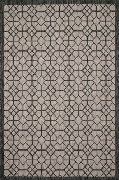 Loloi Isle Ie-06 Grey / Charcoal Power Loomed Area Rugs