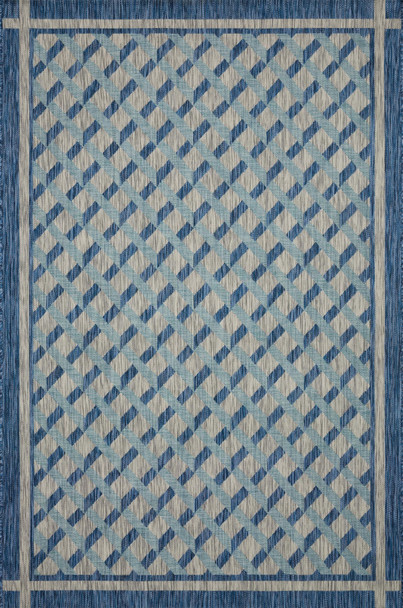 Loloi Isle Ie-07 Blue / Grey Power Loomed Area Rugs