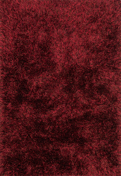 Loloi Linden Shag Li-02 Red Hand Woven Area Rugs