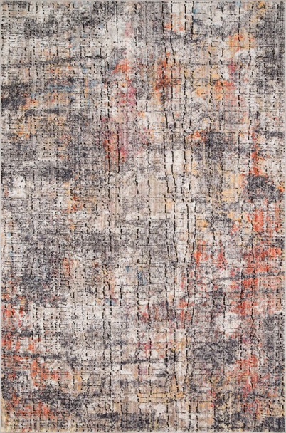 Loloi Medusa Med-07 Graphite / Sunset Power Loomed Area Rugs