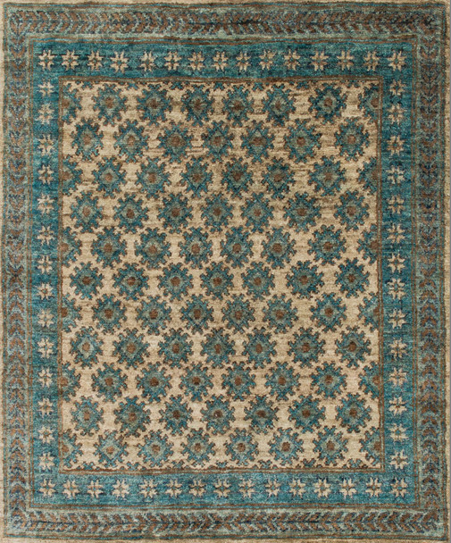 Loloi Nomad Nm-01 Beige / Ocean Hand Knotted Area Rugs