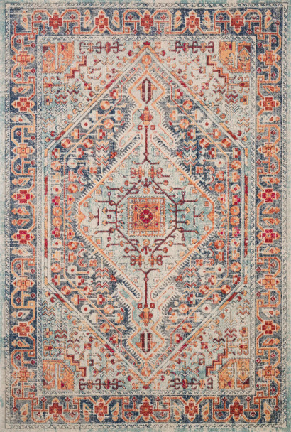 Loloi Nour Nu-03 Blue / Fiesta Power Loomed Area Rugs