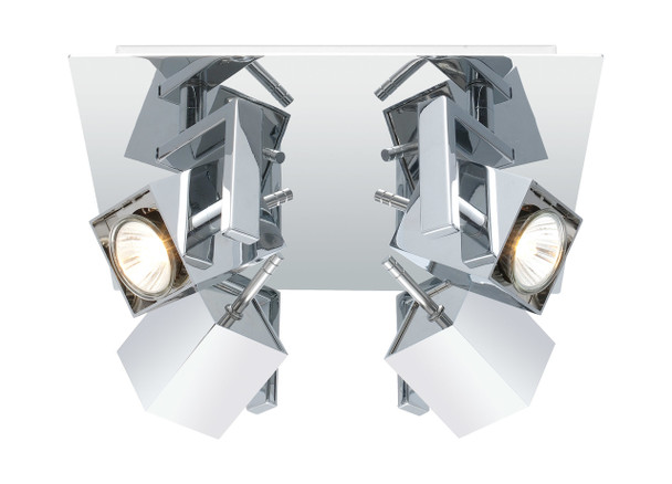 Eglo 4x50w Square Ceiling Track Light W/ Chrome Finish - 200391A