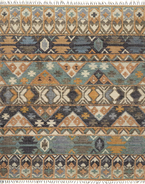 Loloi Owen Ow-02 Ocean / Camel Hand Woven Area Rugs