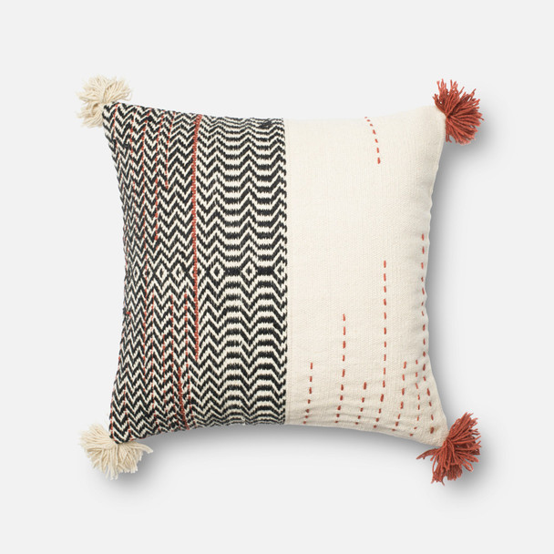 Loloi Pillows P0227 Black / Ivory