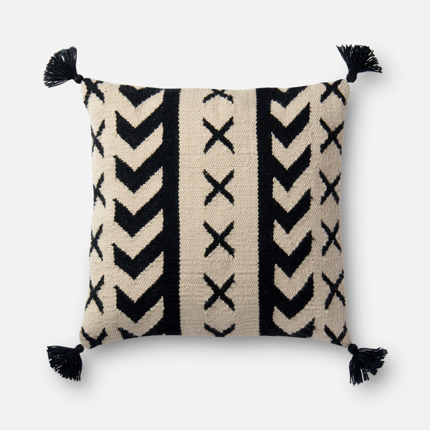 Loloi Pillows P0502 Black / Ivory