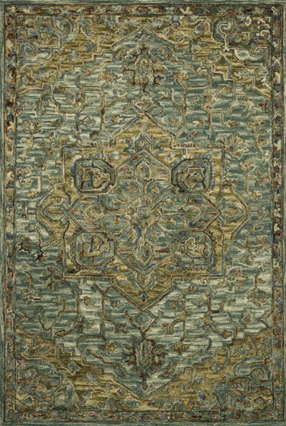 Loloi Victoria Vk-20 Dark Green / Tobacco Hooked Area Rugs