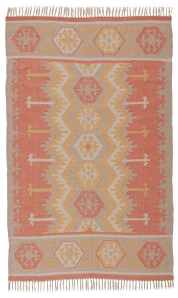 Jaipur Living Emmett DES07 Geometric Orange Handwoven Area Rugs