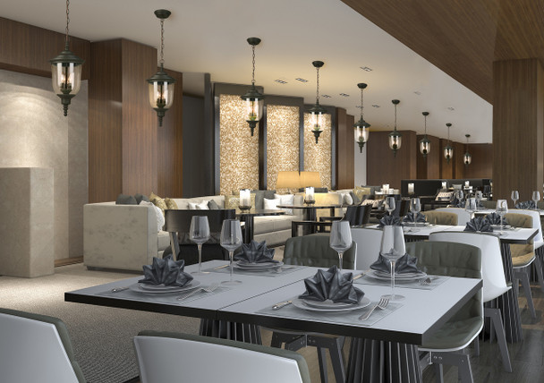 Eglo 3x60w Outdoor Pendant W/ Matte Bronze Finish & Clear Seedy Glass - 202879A