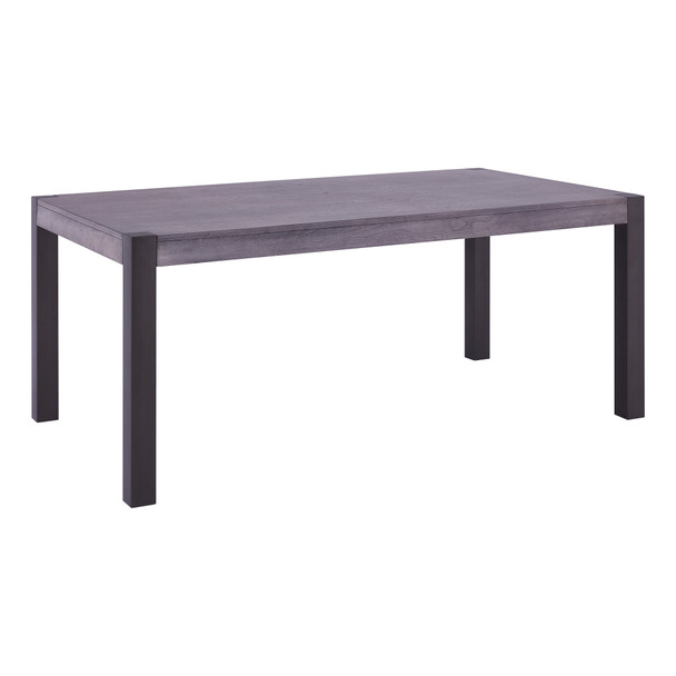 Tatum Contemporary Dining Table In Mineral Finish And Gray Walnut Top