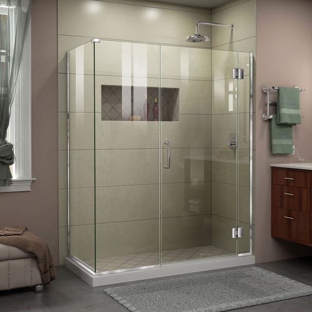 Dreamline Unidoor-x 35 1/2 In. W X 30 3/8 In. D X 72 In. H Frameless Hinged Shower Enclosure - E12306530
