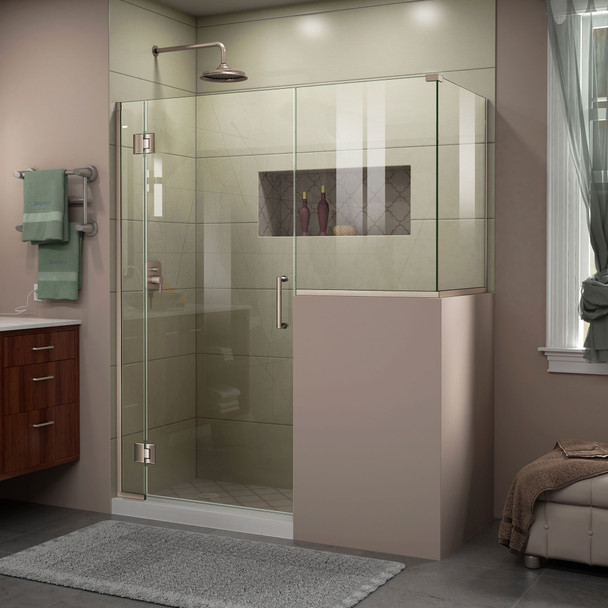 Dreamline Unidoor-x 59 In. W X 30 3/8 In. D X 72 In. H Frameless Hinged Shower Enclosure - E123303430