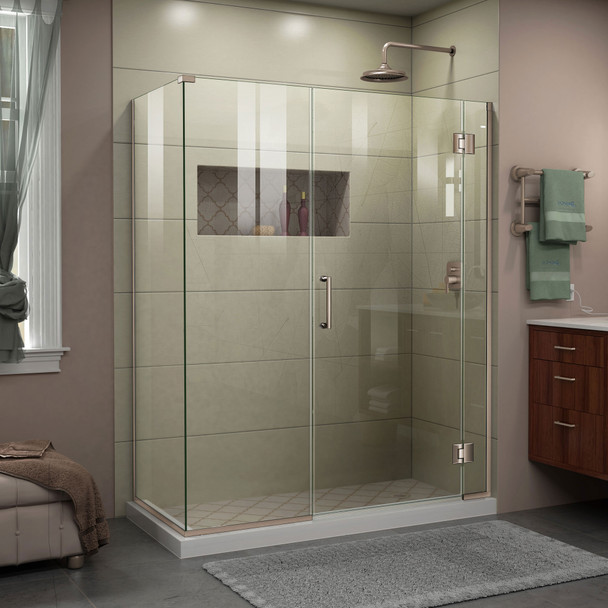 Dreamline Unidoor-x 45 In. W X 34 3/8 In. D X 72 In. H Frameless Hinged Shower Enclosure - E1251434