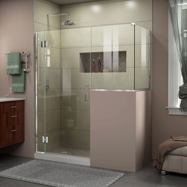 Dreamline Unidoor-x 57 In. W X 36 3/8 In. D X 72 In. H Frameless Hinged Shower Enclosure - E127243436