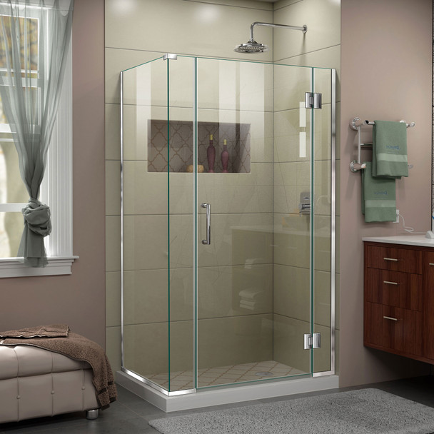 Dreamline Unidoor-x 40 1/2 In. W X 34 3/8 In. D X 72 In. H Frameless Hinged Shower Enclosure - E12806534