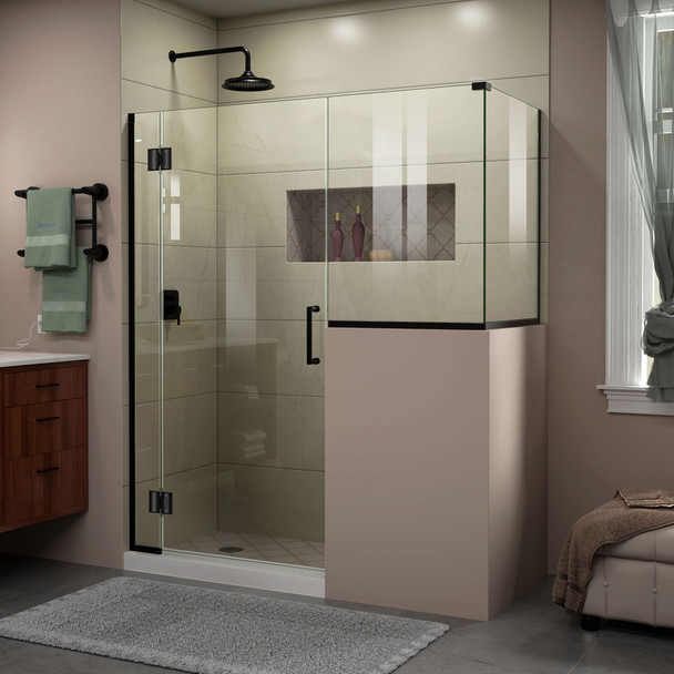 Dreamline Unidoor-x 58 In. W X 36 3/8 In. D X 72 In. H Frameless Hinged Shower Enclosure - E128243636