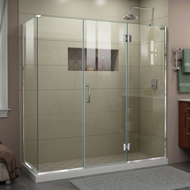 Dreamline Unidoor-x 70 In. W X 34 3/8 In. D X 72 In. H Frameless Hinged Shower Enclosure - E3242234