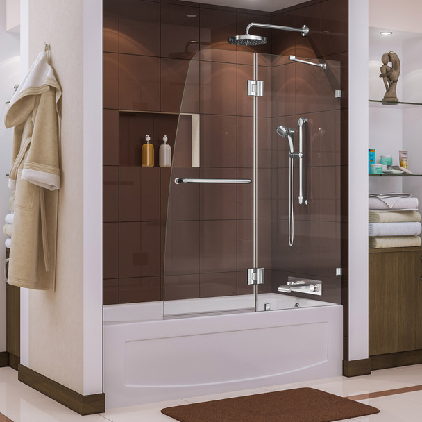 Dreamline Aqua Lux 48 In. W X 58 In. H Frameless Hinged Tub Door - SHDR-3348588