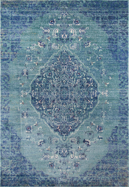 Momeni Amelia AM-02 Denim Machine Made Area Rugs