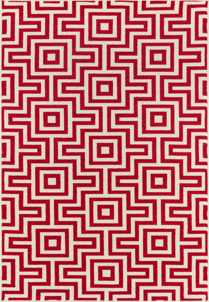 Momeni Baja BAJ10 Red Machine Made Area Rugs