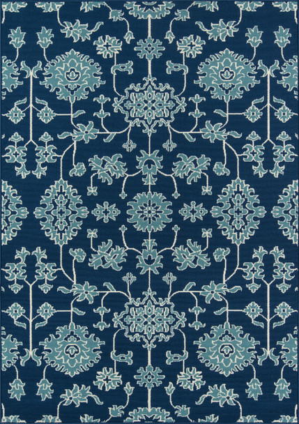 Momeni Baja BAJ23 Blue Machine Made Area Rugs