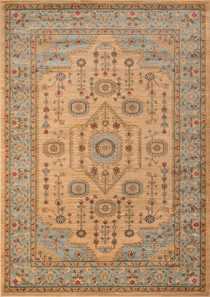 Momeni Ghazni GZ-07 Beige Machine Made Area Rugs