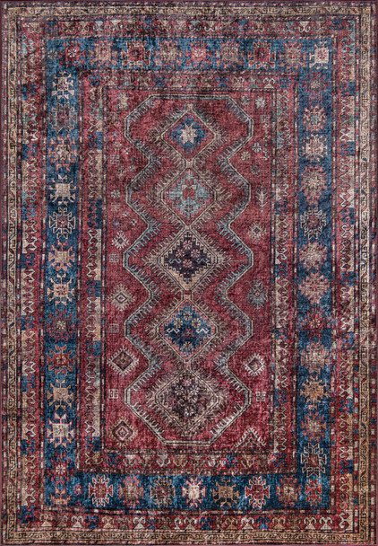 Momeni Karachi KAR-1 Burgundy Machine Made Area Rugs