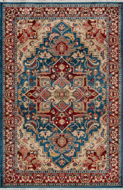 Momeni Lenox LE-01 Blue Machine Made Area Rugs