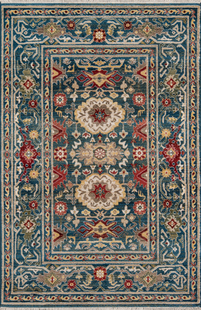 Momeni Lenox LE-03 Blue Machine Made Area Rugs