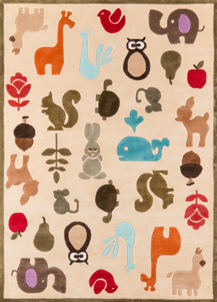 Momeni Lil Mo Whimsy LMJ-2 Ivory Hand Tufted Area Rugs