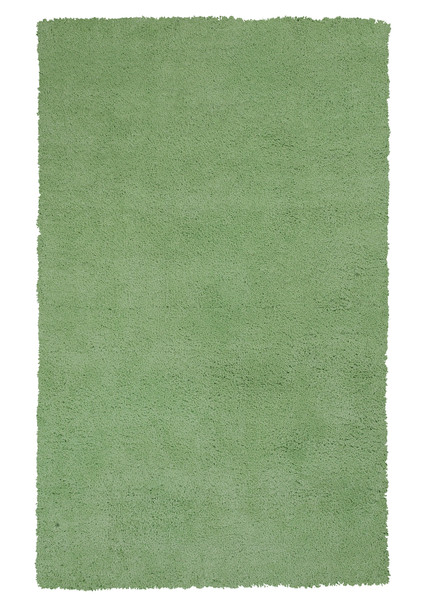 KAS Rugs Bliss 1578 Spearmint Green Shag Hand-woven Area Rugs