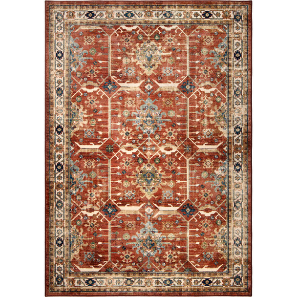 Palmetto Living Alexandria Tazum Red Faded Machine Woven Area Rugs