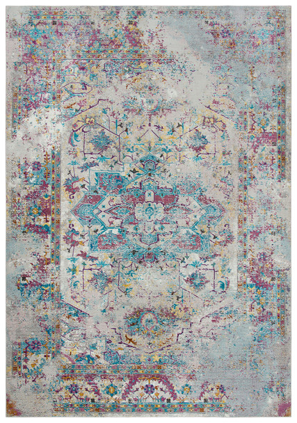 Rizzy Home Princeton PRI101 Broken Maedallion Power Loomed Area Rugs