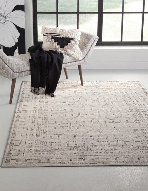 Abacasa Sonoma 7336 Machine-woven Grey, Charcoal, Ivory Area Rugs