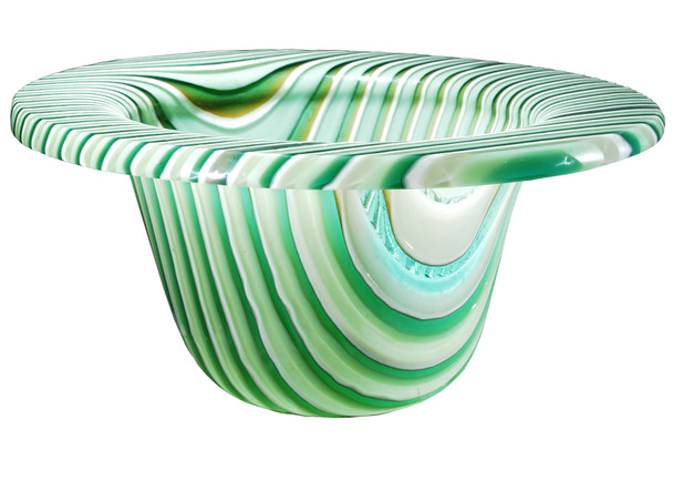 Meyda 12"w Metro Fusion Peppermint Glass Bowl - 113018