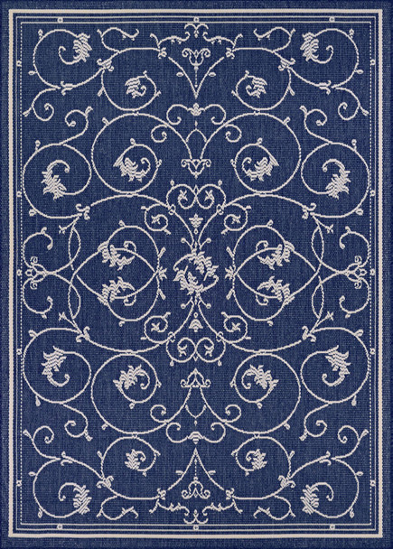 Couristan Recife Veranda Ivory/indigo Indoor/outdoor Area Rugs