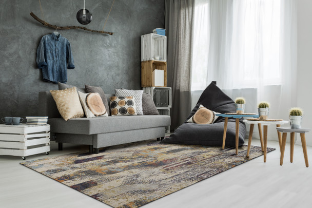 Couristan Monaco Coastal Floral Ivory/sapphire Indoor/outdoor Area Rugs