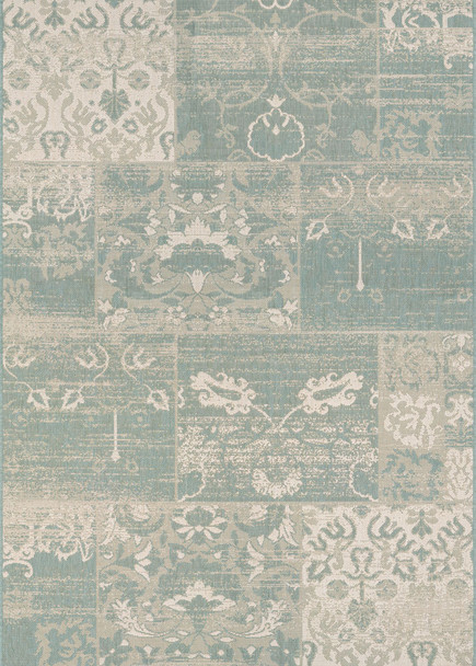 Couristan Afuera Country Cottage Sea Mist/ivory Indoor/outdoor Area Rugs