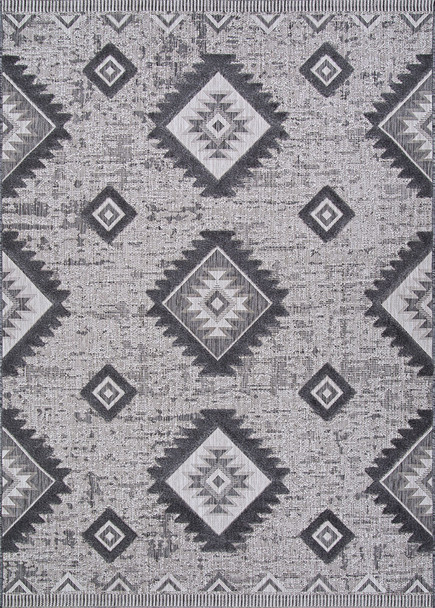 Couristan Veranda Posh Light Grey/anthracite Indoor/outdoor Area Rugs