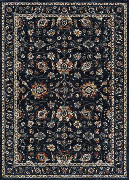 Couristan Monarch Kerman Vase Navy Indoor Area Rugs