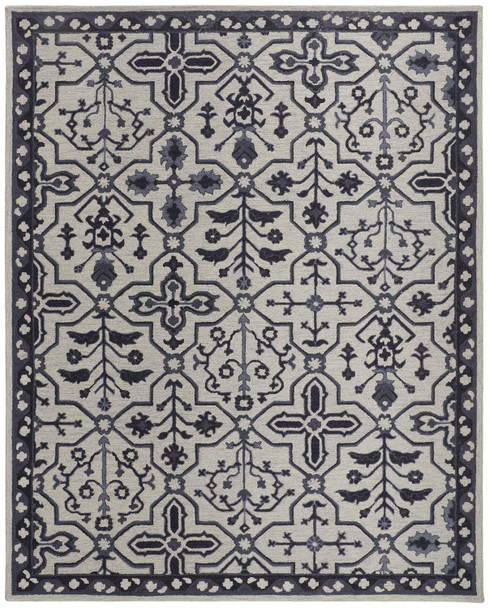 Feizy 8839FIVY Fallon Hand Tufted Gray / Blue Area Rugs