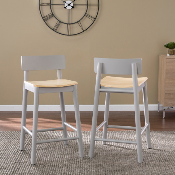 Claxby Two-tone Counter Stools – 2pc Set