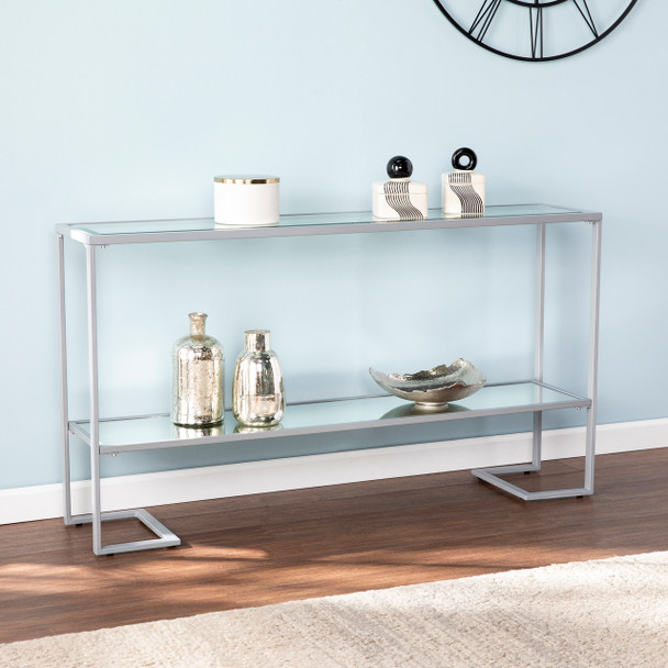 Horten Glam Narrow Console Table - Silver