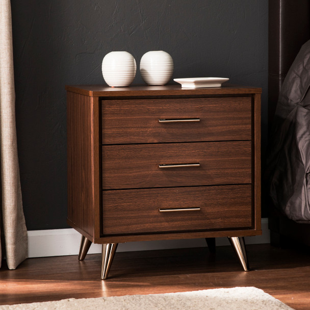 Oren Modern Bedside Table W/ Drawers - Hf6843